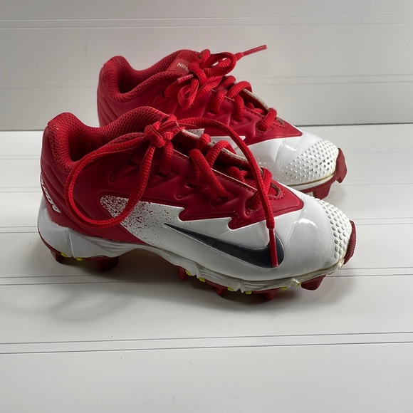 Nike Other - Nike Vapor Baseball Cleats Size 10c Red & White